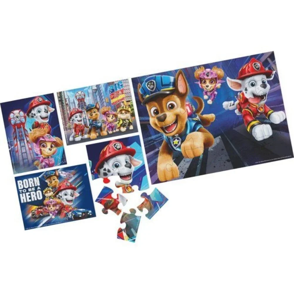 PAW Patrol: The Movie 5-Pack of Wood Jigsaw‎ Puzzles for Kids 3 and up